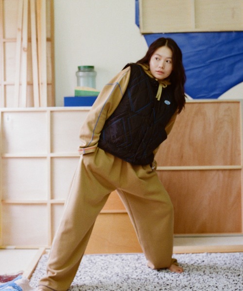 時計じかけのアーガイルキルティングベスト（ダウンベスト）｜PAMM