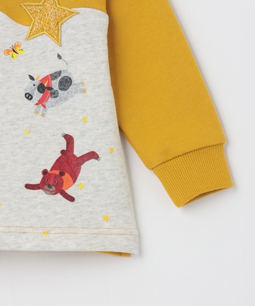 kladskap（クレードスコープ）の「【コロボックル】雪山アニマルトレーナー（スウェット・キッズ・マスタード/ブルー・80ｃｍ/100cm/110cm/120cm/90cm）」の6枚目の写真