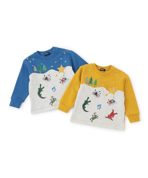 kladskap（クレードスコープ）の「【コロボックル】雪山アニマルトレーナー（スウェット・キッズ・マスタード/ブルー・80ｃｍ/100cm/110cm/120cm/90cm）」の10枚目の写真