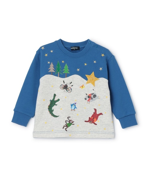 kladskap（クレードスコープ）の「【コロボックル】雪山アニマルトレーナー（スウェット・キッズ・マスタード/ブルー・80ｃｍ/100cm/110cm/120cm/90cm）」の11枚目の写真