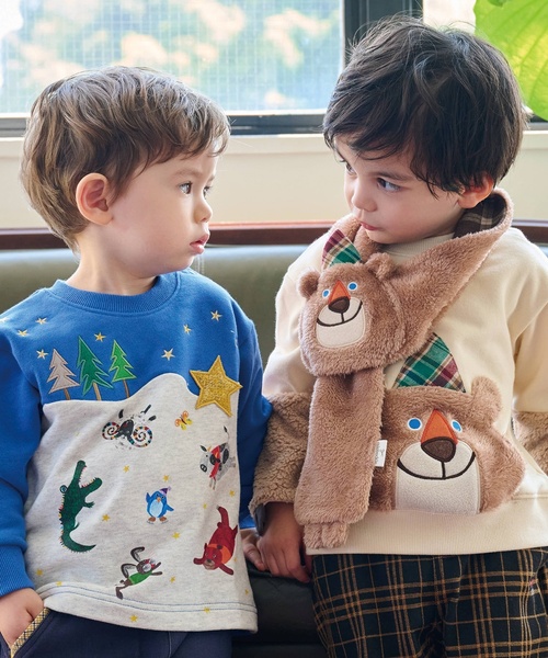 kladskap（クレードスコープ）の「【コロボックル】雪山アニマルトレーナー（スウェット・キッズ・マスタード/ブルー・80ｃｍ/100cm/110cm/120cm/90cm）」の14枚目の写真