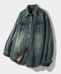 DIMITRI BLACK（ディミトリブラック）の「Bio Western Denim Shirt_Dust Indigo（シャツ/ブラウス・メンズ）」