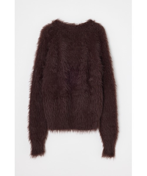 THROW by SLY（スローバイスライ）の「THROW SHAGGY V/N TUCK PUFF TOPS　シャギー Vネック タック パフ トップス 秋服 冬服（ニット/セーター・レディース・ブラウン/アイボリー・FREE）」の15枚目の写真