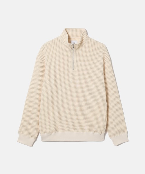 SEAGREEN(シーグリーン)の「SEAGREEN(シーグリーン) BIG WAFFLE HALFZIP PULLOVER(その他トップス・メンズ・ブラック/ネイビー/ブラウン/クリーム・1/2/3)」の3枚目の写真