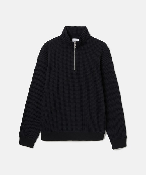 SEAGREEN(シーグリーン)の「SEAGREEN(シーグリーン) BIG WAFFLE HALFZIP PULLOVER(その他トップス・メンズ・ブラック/ネイビー/ブラウン/クリーム・1/2/3)」の1枚目の写真