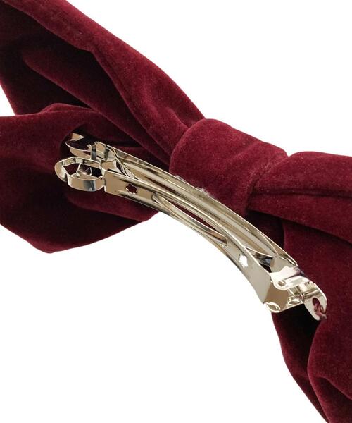 WILLSELECTION（ウィルセレクション）の「ロゴベロアリボンバレッタ（その他ヘアアクセサリー・レディース・ボルドー/ブラック・FREE）」の7枚目の写真