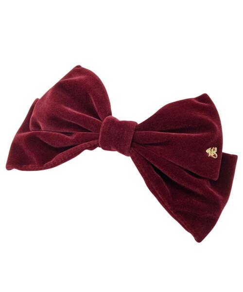WILLSELECTION（ウィルセレクション）の「ロゴベロアリボンバレッタ（その他ヘアアクセサリー・レディース・ボルドー/ブラック・FREE）」の2枚目の写真