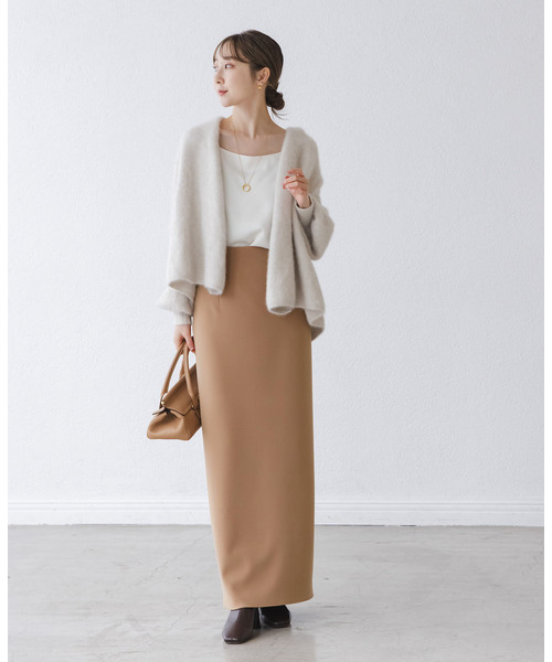 Noble（ノーブル）の「《追加》【洗える】コンフォートジャージーライクタイトスカート7（スカート・レディース・キャメル・36/34/40/38）」の10枚目の写真