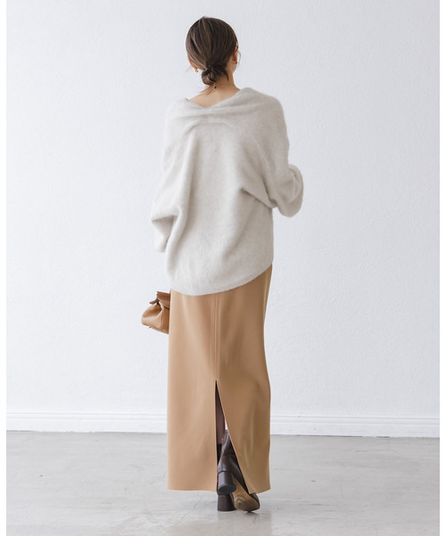 Noble（ノーブル）の「《追加》【洗える】コンフォートジャージーライクタイトスカート7（スカート・レディース・キャメル・36/34/40/38）」の12枚目の写真