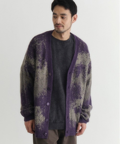 BACK NUMBER(バックナンバー)の「BACK NUMBER(バックナンバー)【メンズ】シャギーニットグラデーションカーディガン(カーディガン/ボレロ・メンズ・パープル/ブルー/ブラック・L/XL/M)」の3枚目の写真