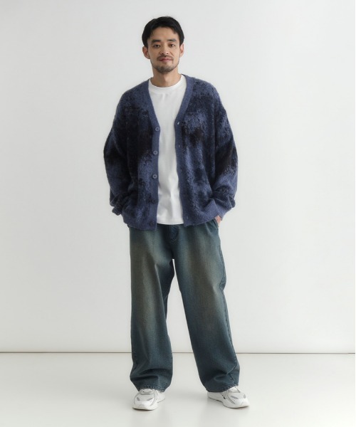 BACK NUMBER(バックナンバー)の「BACK NUMBER(バックナンバー)【メンズ】シャギーニットグラデーションカーディガン(カーディガン/ボレロ・メンズ・パープル/ブルー/ブラック・L/XL/M)」の21枚目の写真