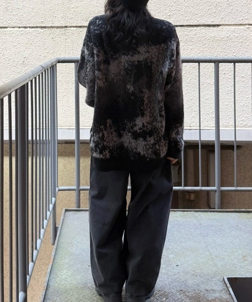 BACK NUMBER(バックナンバー)の「BACK NUMBER(バックナンバー)【メンズ】シャギーニットグラデーションカーディガン(カーディガン/ボレロ・メンズ・パープル/ブルー/ブラック・L/XL/M)」の18枚目の写真