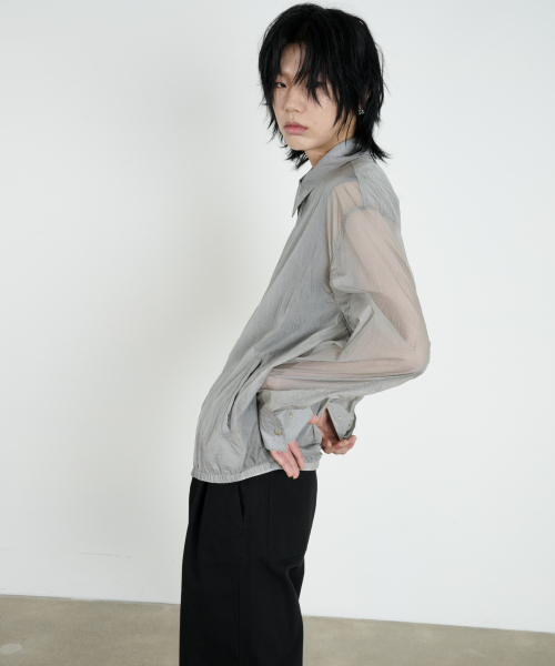 DUSTYWHITE（ダスティーホワイト）の「グレー ヘイズ ジップアップシャツ（シャツ/ブラウス・メンズ・その他・MEDIUM/LARGE/X-LARGE）」の5枚目の写真