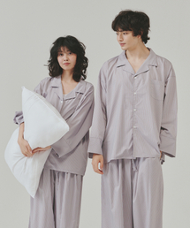 OGGITT（オキット）の「(uni)Dormitory Single Pencil Striped Pajamas Gray（ルームウェア/パジャマ）」