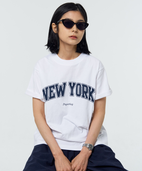 PAPERBOY(ペーパーボーイ)の「ニューヨーク 半袖Tシャツ-ホワイト(Tシャツ/カットソー・レディース・その他・SMALL/MEDIUM/LARGE/X-LARGE)」の6枚目の写真