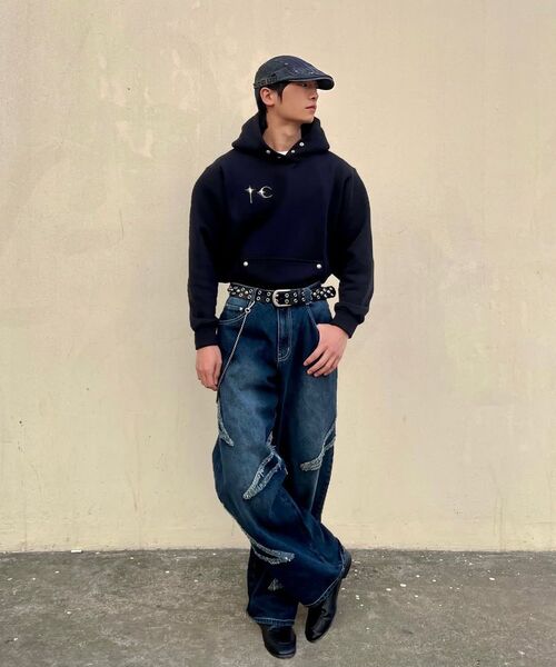 DECET（デケト）の「Fringe Applique Wide Jeans DCPT054BlueA（デニムパンツ・レディース・その他・26/28/30/32/34）」の7枚目の写真