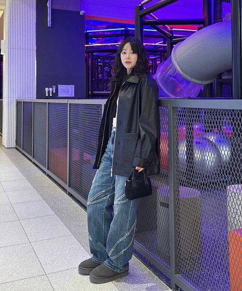DECET（デケト）の「Fringe Applique Wide Jeans DCPT054BlueA（デニムパンツ・レディース・その他・26/28/30/32/34）」の8枚目の写真