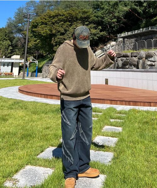 DECET（デケト）の「Fringe Applique Wide Jeans DCPT054BlueA（デニムパンツ・レディース・その他・26/28/30/32/34）」の18枚目の写真