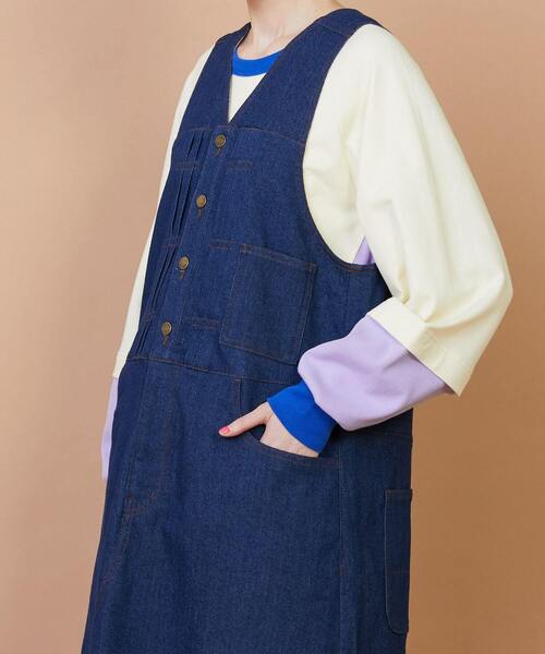 FRAPBOIS（フラボア）の「ジャスカータ ジャンパースカート（ジャンパースカート・レディース・ネイビー・0/1）」の4枚目の写真