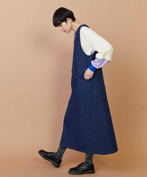 FRAPBOIS（フラボア）の「ジャスカータ ジャンパースカート（ジャンパースカート・レディース・ネイビー・0/1）」の8枚目の写真