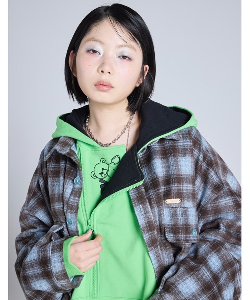 Little sunny bite(リトルサニーバイト)の「【8】【it】【Little Sunny Bite】check jacket(シャツ/ブラウス・レディース・ブルー/ピンク/ブラック・MEDIUM/SMALL)」の13枚目の写真