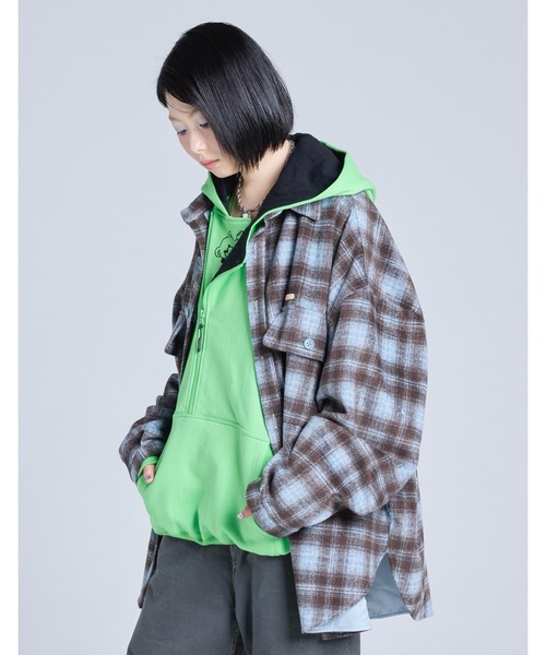 Little sunny bite(リトルサニーバイト)の「【8】【it】【Little Sunny Bite】check jacket(シャツ/ブラウス・レディース・ブルー/ピンク/ブラック・MEDIUM/SMALL)」の15枚目の写真