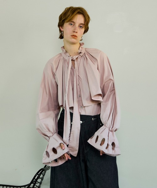 PRE-ORDER】Ruffle Shirt Bodysuit/ラッフルシャツボディスーツ