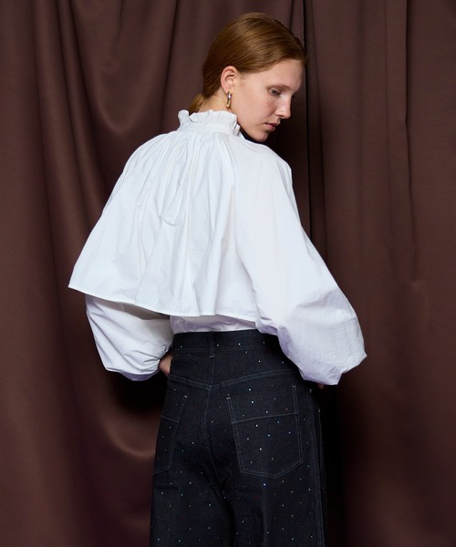 2026SPRING PRE-ORDER】Ruffle Shirt Bodysuit/ラッフルシャツボディ