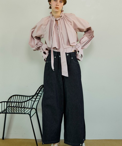 MAISON SPECIAL(メゾンスペシャル)の「Ruffle Shirt Bodysuit/ラッフルシャツボディスーツ(その他トップス・レディース・ピンク/ホワイト/グレー・FREE)」の7枚目の写真