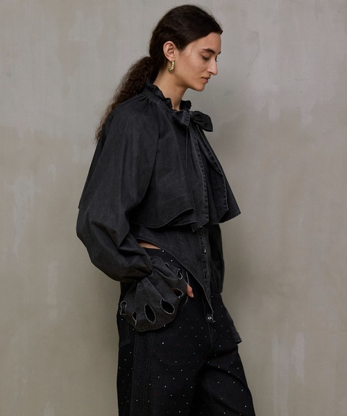 MAISON SPECIAL(メゾンスペシャル)の「Ruffle Shirt Bodysuit/ラッフルシャツボディスーツ(その他トップス・レディース・ピンク/ホワイト/グレー・FREE)」の11枚目の写真