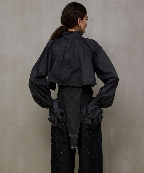 MAISON SPECIAL(メゾンスペシャル)の「Ruffle Shirt Bodysuit/ラッフルシャツボディスーツ(その他トップス・レディース・ピンク/ホワイト/グレー・FREE)」の12枚目の写真