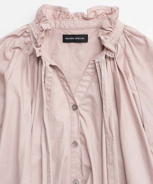 MAISON SPECIAL(メゾンスペシャル)の「Ruffle Shirt Bodysuit/ラッフルシャツボディスーツ(その他トップス・レディース・ピンク/ホワイト/グレー・FREE)」の19枚目の写真