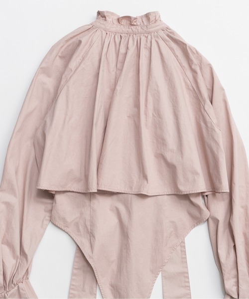 PRE-ORDER】Ruffle Shirt Bodysuit/ラッフルシャツボディスーツ