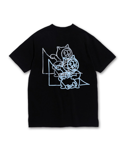 MONOPATIN(モノパティン)の「night light snow-E quarter pipe scotchlite t shirt - BKSB(Tシャツ/カットソー・レディース・その他・LARGE/MEDIUM)」の1枚目の写真