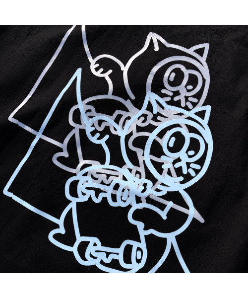 MONOPATIN(モノパティン)の「night light snow-E quarter pipe scotchlite t shirt - BKSB(Tシャツ/カットソー・レディース・その他・LARGE/MEDIUM)」の4枚目の写真