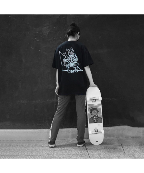 MONOPATIN(モノパティン)の「night light snow-E quarter pipe scotchlite t shirt - BKSB(Tシャツ/カットソー・レディース・その他・LARGE/MEDIUM)」の5枚目の写真
