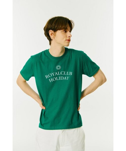 ROYAL CLUB HOLIDAY（ロイヤルクラブホリデー）の「セミオーバーフィットロゴ半袖Tシャツグリーン（Tシャツ/カットソー・メンズ・グリーン・MEDIUM/LARGE）」の3枚目の写真