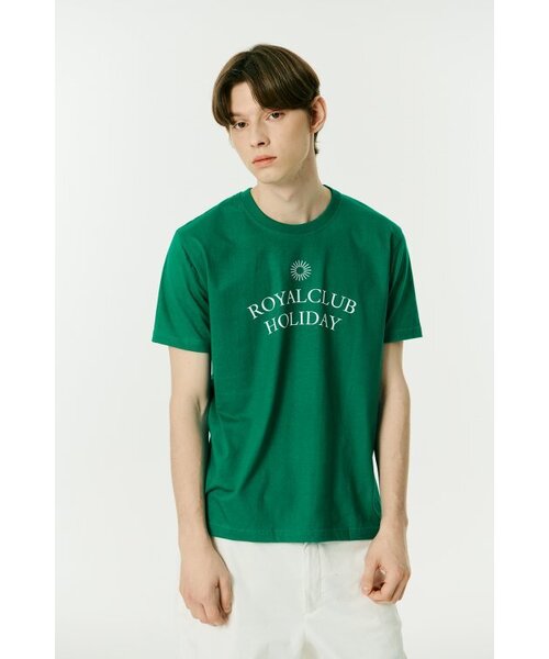 ROYAL CLUB HOLIDAY（ロイヤルクラブホリデー）の「セミオーバーフィットロゴ半袖Tシャツグリーン（Tシャツ/カットソー・メンズ・グリーン・MEDIUM/LARGE）」の4枚目の写真