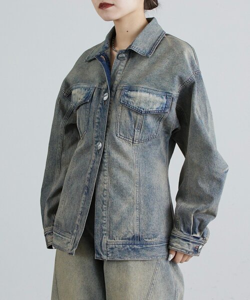 ウエストシェイプデニムジャケット（デニムジャケット）｜Lui's