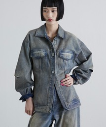 Lui's | ウエストシェイプデニムジャケット(デニムジャケット)