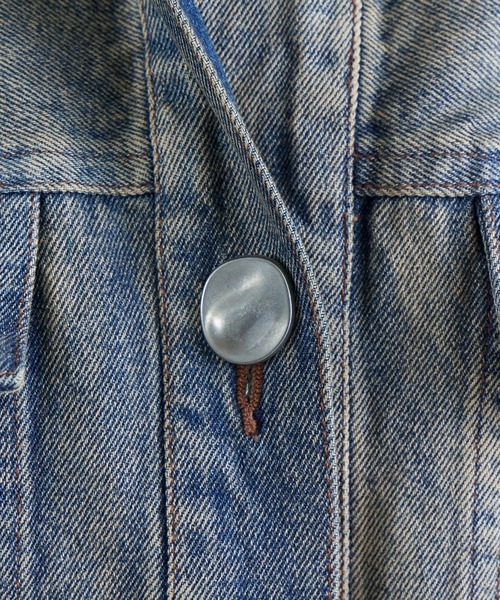 Lui's（ルイス）の「ウエストシェイプデニムジャケット（デニムジャケット・レディース・インディゴブルー/ブラック・FREE）」の14枚目の写真