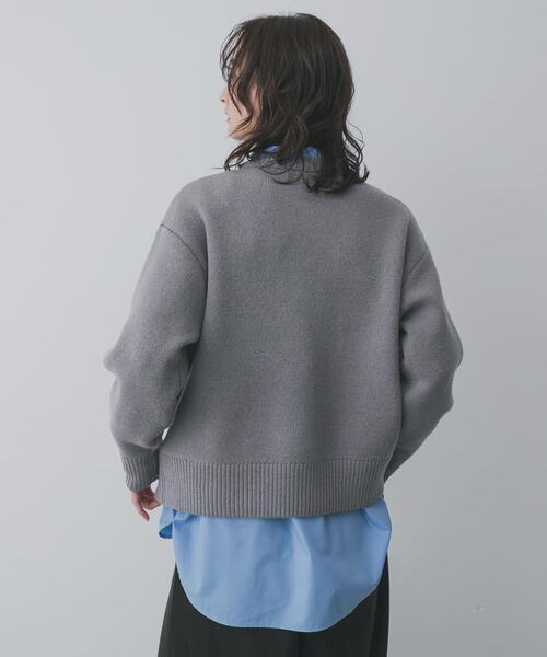 SENSE OF PLACE by URBAN RESEARCH（センスオブプレイスバイアーバンリサーチ）の「『洗濯可』ジャガードロゴニット（ニット/セーター・レディース・ピンク/グレー/ネイビー/ベージュ・ONE）」の12枚目の写真