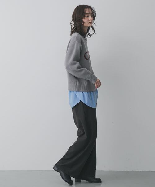 SENSE OF PLACE by URBAN RESEARCH（センスオブプレイスバイアーバンリサーチ）の「『洗濯可』ジャガードロゴニット（ニット/セーター・レディース・ピンク/グレー/ネイビー/ベージュ・ONE）」の14枚目の写真