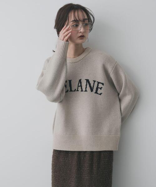 SENSE OF PLACE by URBAN RESEARCH（センスオブプレイスバイアーバンリサーチ）の「『洗濯可』ジャガードロゴニット（ニット/セーター・レディース・ピンク/グレー/ネイビー/ベージュ・ONE）」の18枚目の写真