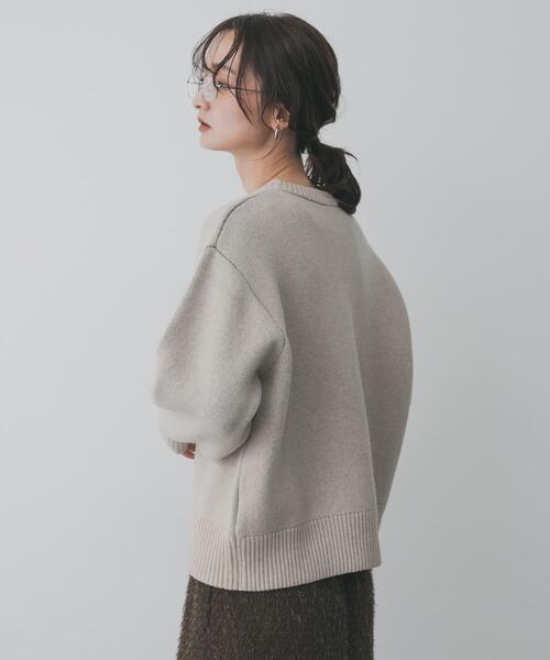 SENSE OF PLACE by URBAN RESEARCH（センスオブプレイスバイアーバンリサーチ）の「『洗濯可』ジャガードロゴニット（ニット/セーター・レディース・ピンク/グレー/ネイビー/ベージュ・ONE）」の19枚目の写真