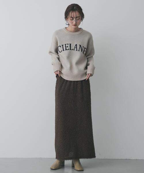 SENSE OF PLACE by URBAN RESEARCH（センスオブプレイスバイアーバンリサーチ）の「『洗濯可』ジャガードロゴニット（ニット/セーター・レディース・ピンク/グレー/ネイビー/ベージュ・ONE）」の21枚目の写真