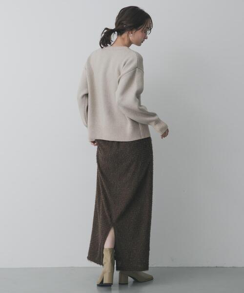 SENSE OF PLACE by URBAN RESEARCH(センスオブプレイスバイアーバンリサーチ)の「『洗濯可』ジャガードロゴニット(ニット/セーター・レディース・ピンク/グレー/ネイビー/ベージュ・ONE)」の19枚目の写真