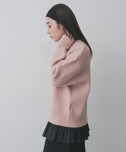 SENSE OF PLACE by URBAN RESEARCH（センスオブプレイスバイアーバンリサーチ）の「『洗濯可』ジャガードロゴニット（ニット/セーター・レディース・ピンク/グレー/ネイビー/ベージュ・ONE）」の6枚目の写真