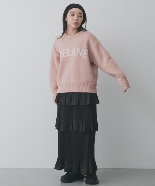 SENSE OF PLACE by URBAN RESEARCH（センスオブプレイスバイアーバンリサーチ）の「『洗濯可』ジャガードロゴニット（ニット/セーター・レディース・ピンク/グレー/ネイビー/ベージュ・ONE）」の8枚目の写真