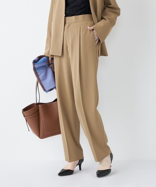 SHIPS Colors(シップス カラーズ)の「SHIPS Colors:〈手洗い可能〉2WAYストレッチ テーパード パンツ(セットアップ対応可能)◇(その他パンツ・レディース・ネイビー/ベージュ・MEDIUM/SMALL)」の22枚目の写真